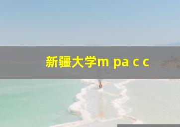 新疆大学m pa c c